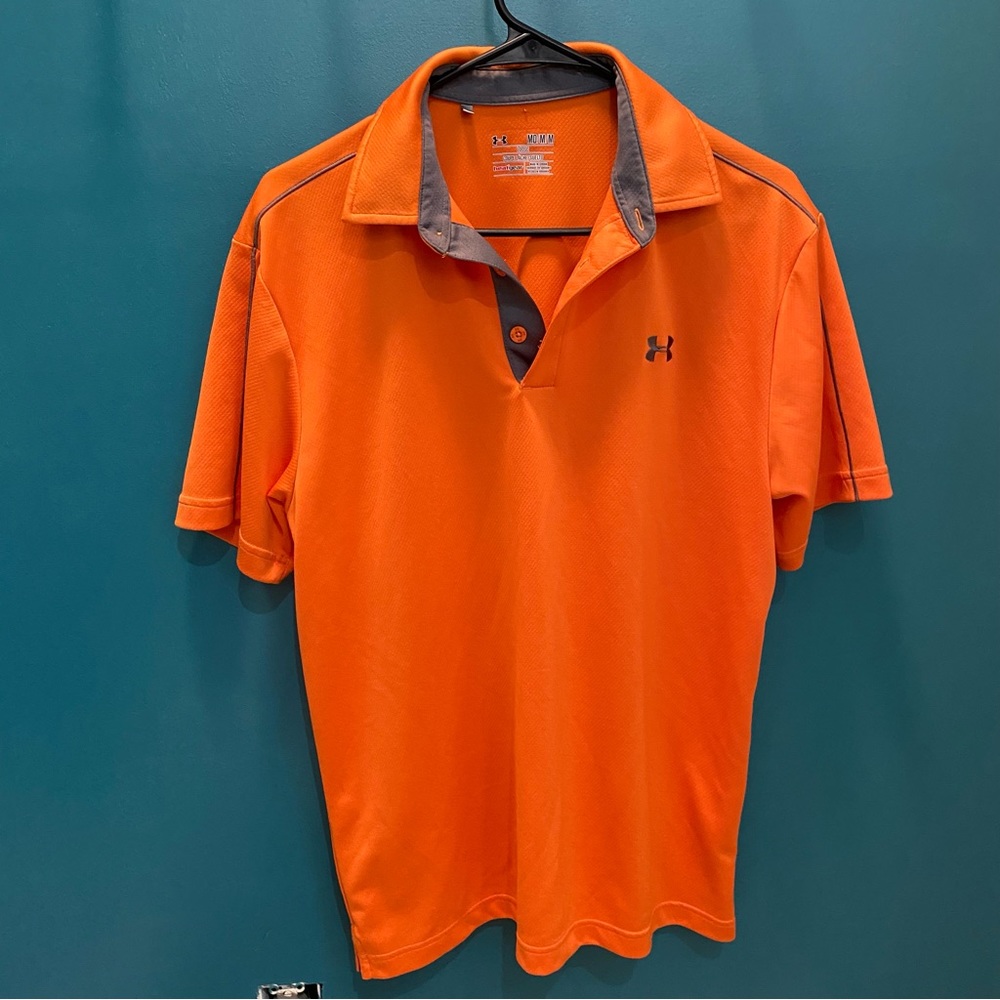 Champion M Polo in Heat Gear Fabric Mens Orange